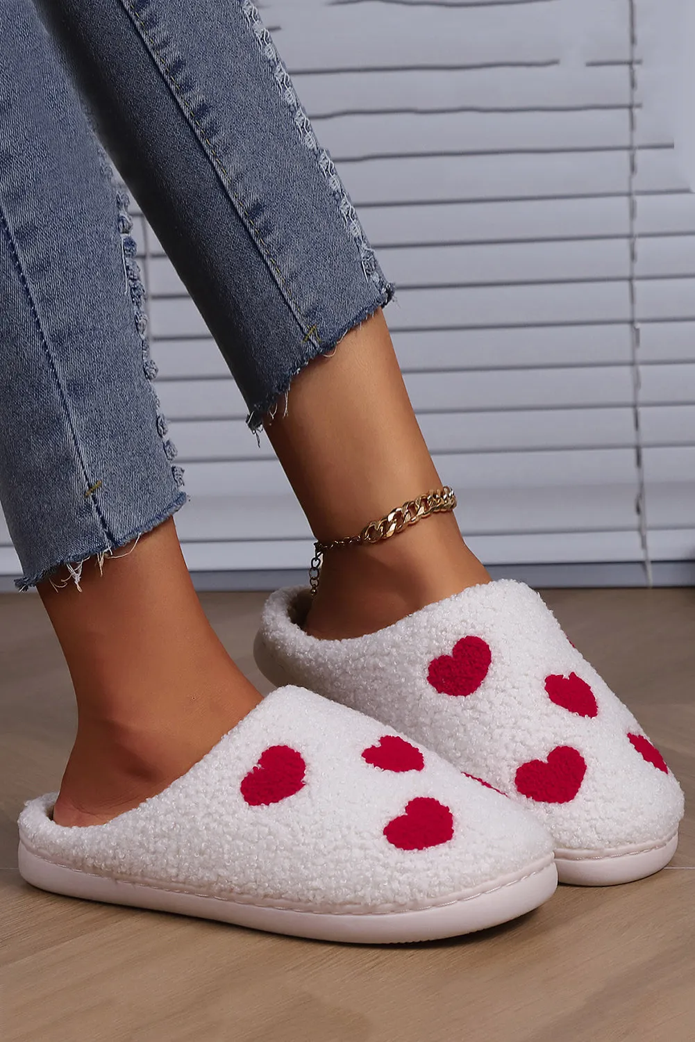 Valentines Day Hearts House Slippers