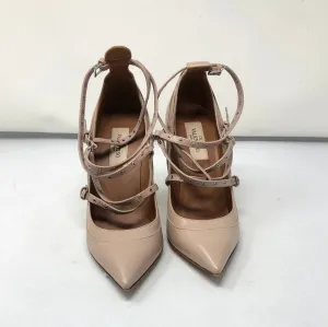 Valentino Putty Leather Pump with Grommets Throughout