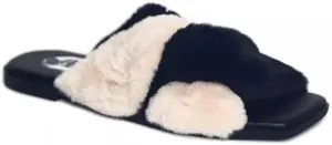 VHNY | Criss Cross Faux Fur Slippers | Multi | Size 9