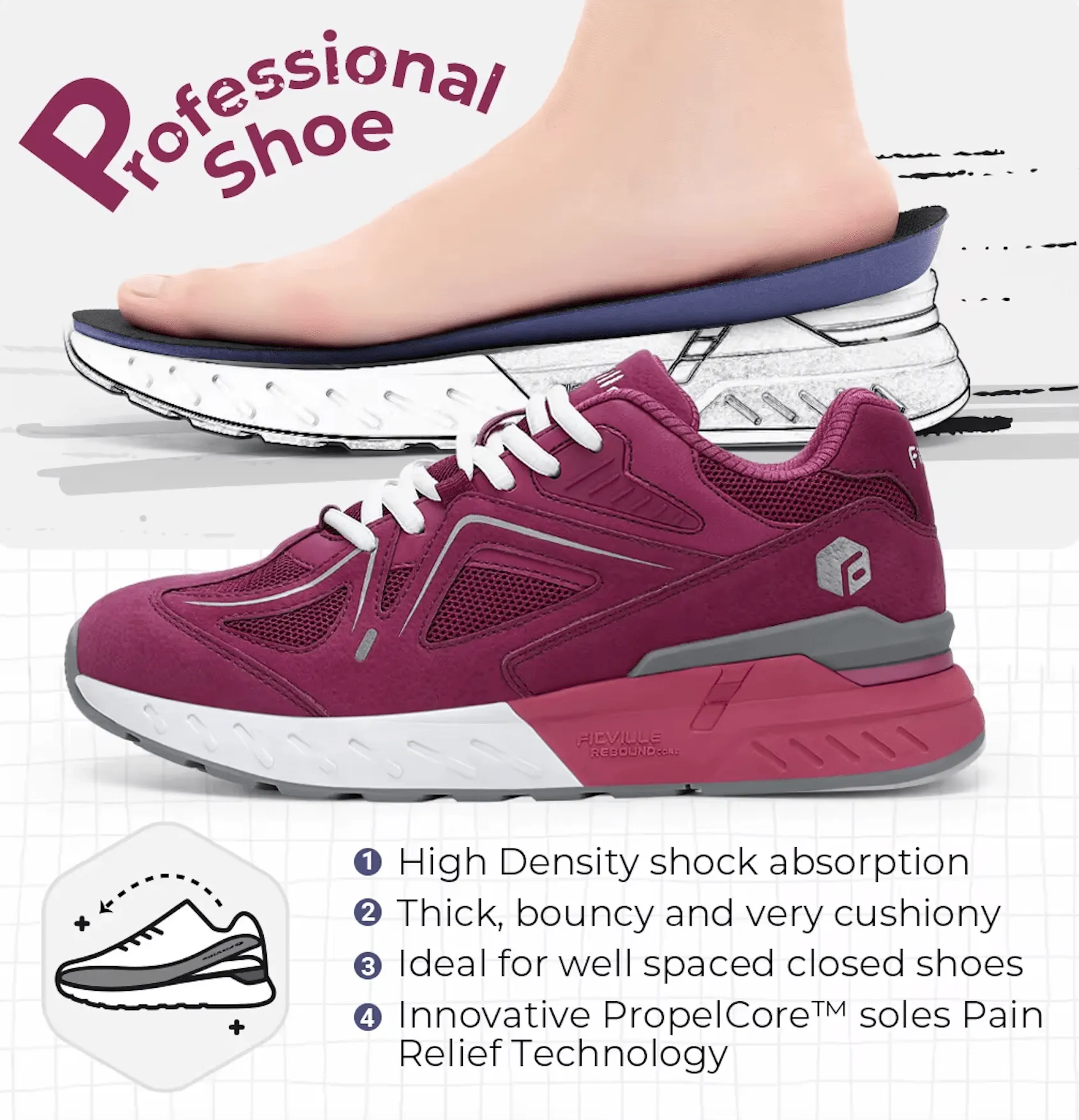 VilyVital™ Extra Wide Orthopedic Walking Shoes – Lightweight Comfort for Foot Pain Relief