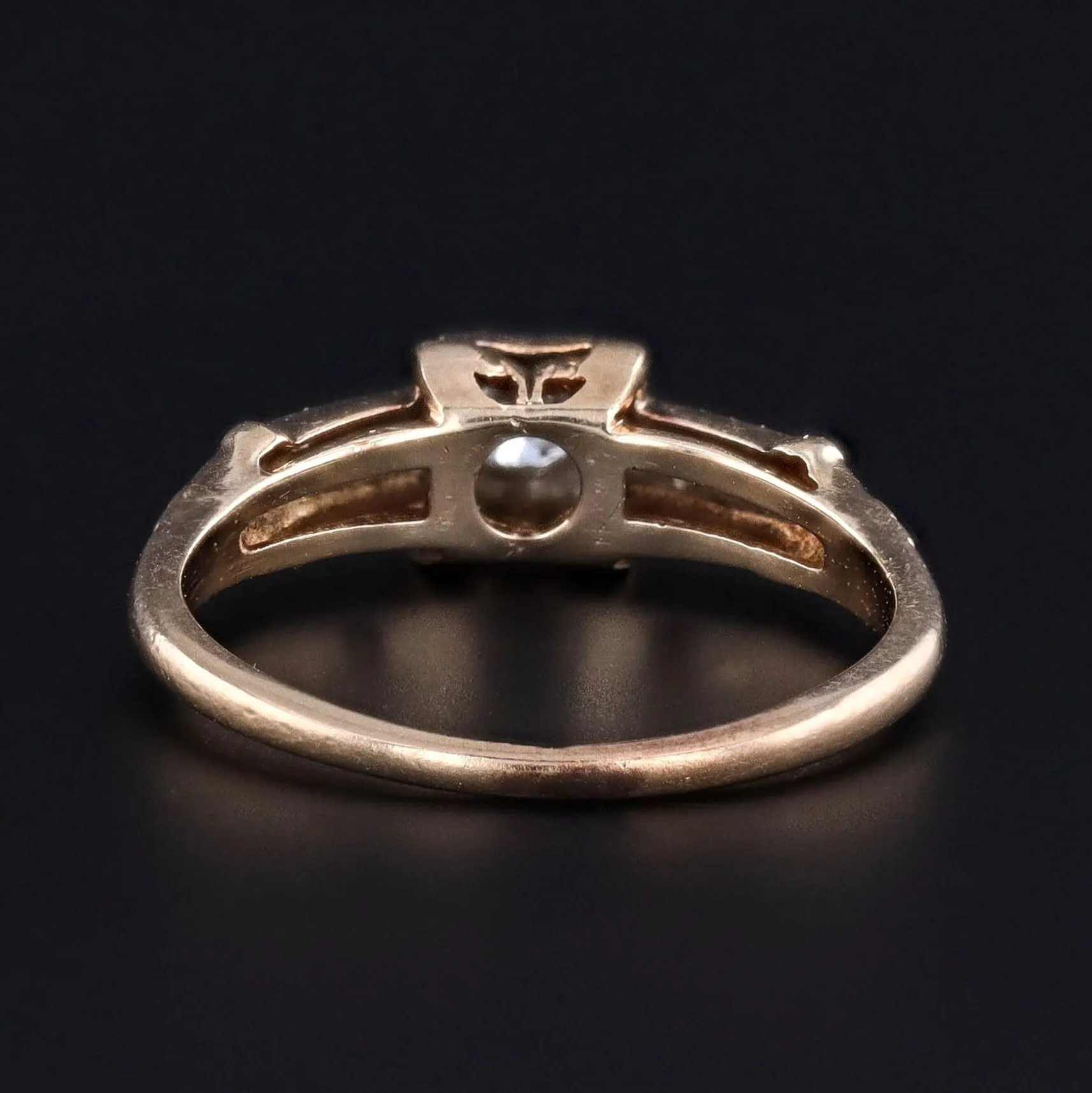 Vintage Diamond Engagement Ring of 14k Gold