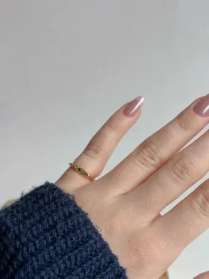 Vintage Flower Square Ring