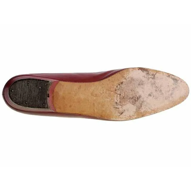 Vintage Red Leather Ballet Flat Shoe Gloria Vanderbilt  for Saks 9N