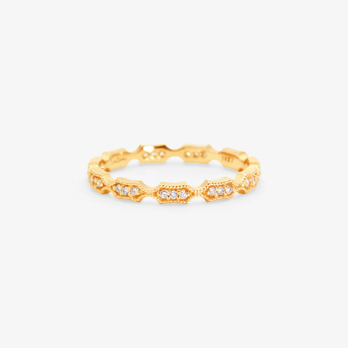 White Diamond Elongated Rhombus Eternity Band | R9302W