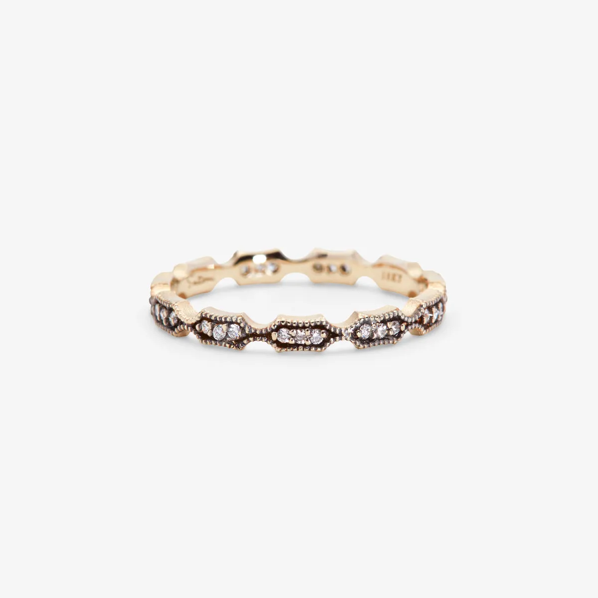 White Diamond Elongated Rhombus Eternity Band | R9302W