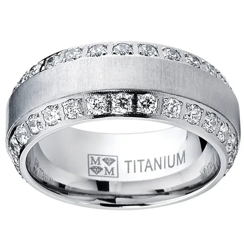 White Shine Sapphire Ring Engagement Women Wedding Jewelry