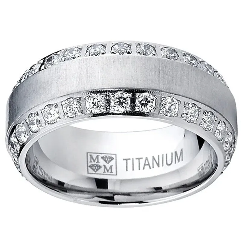 White Shine Sapphire Ring Engagement Women Wedding Jewelry