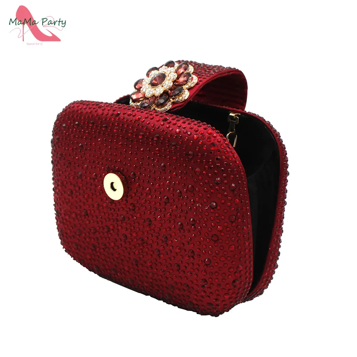 Wine Color New Coming Italian Women Shoes and Bag Set with Platform Nigerian Lady Pumps for Garden Party