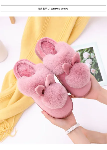 Winter Indoor Shoes Cotton Cartoon Slippers Warm Home Shoes Cute Slippers 36-41 Pantufas Feminino