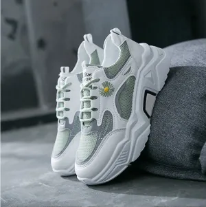 Women Chunky Sneakers Fashion Vulcanize Shoes New Female Black White Platform Shoes Thick Sole Casual Shoes Woman Sneakers 7cm