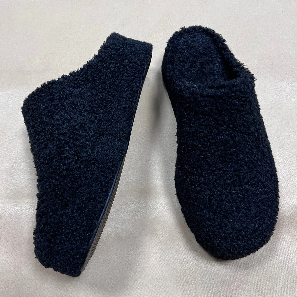 Women platform fur slippers