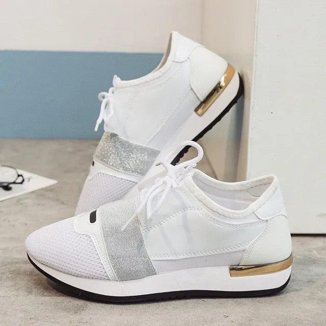 Women Sneakers Spring Fashio Leather shoes Ladies 2019