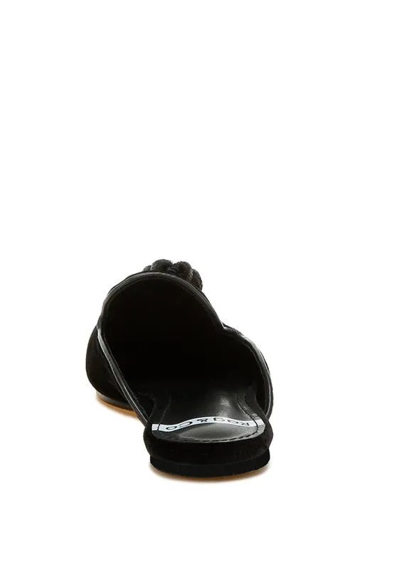Women's Cardinal Tassel Detail Velvet Mules