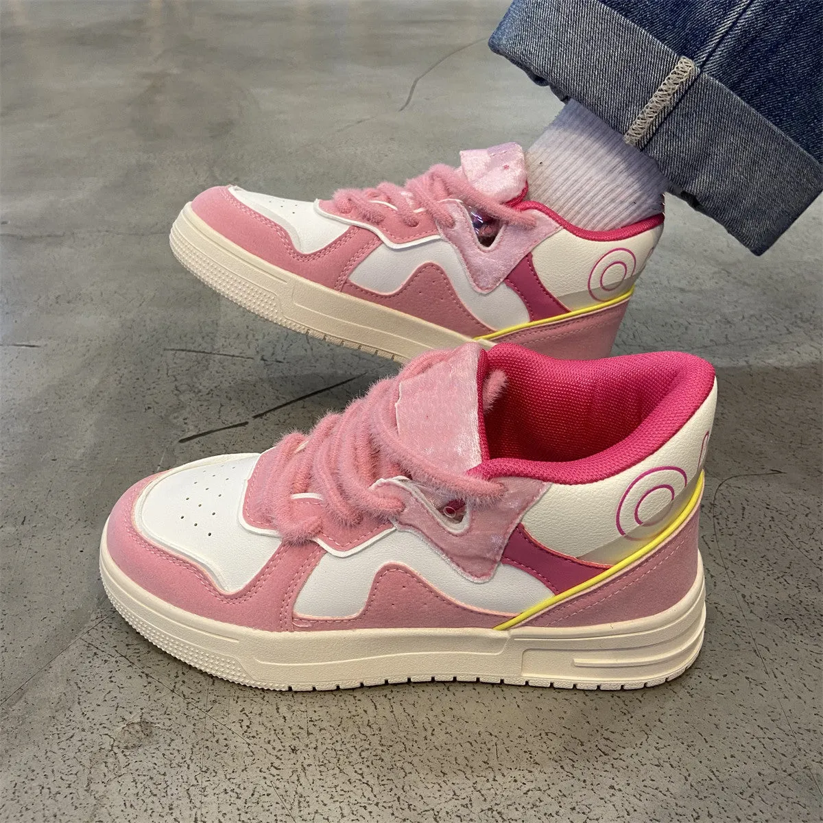 Women's Fashion Versatile High-top Thick-soled Sneakers