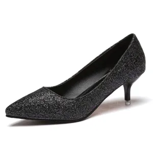 Women's Glitter High Heel Pumps Wedding Shoes