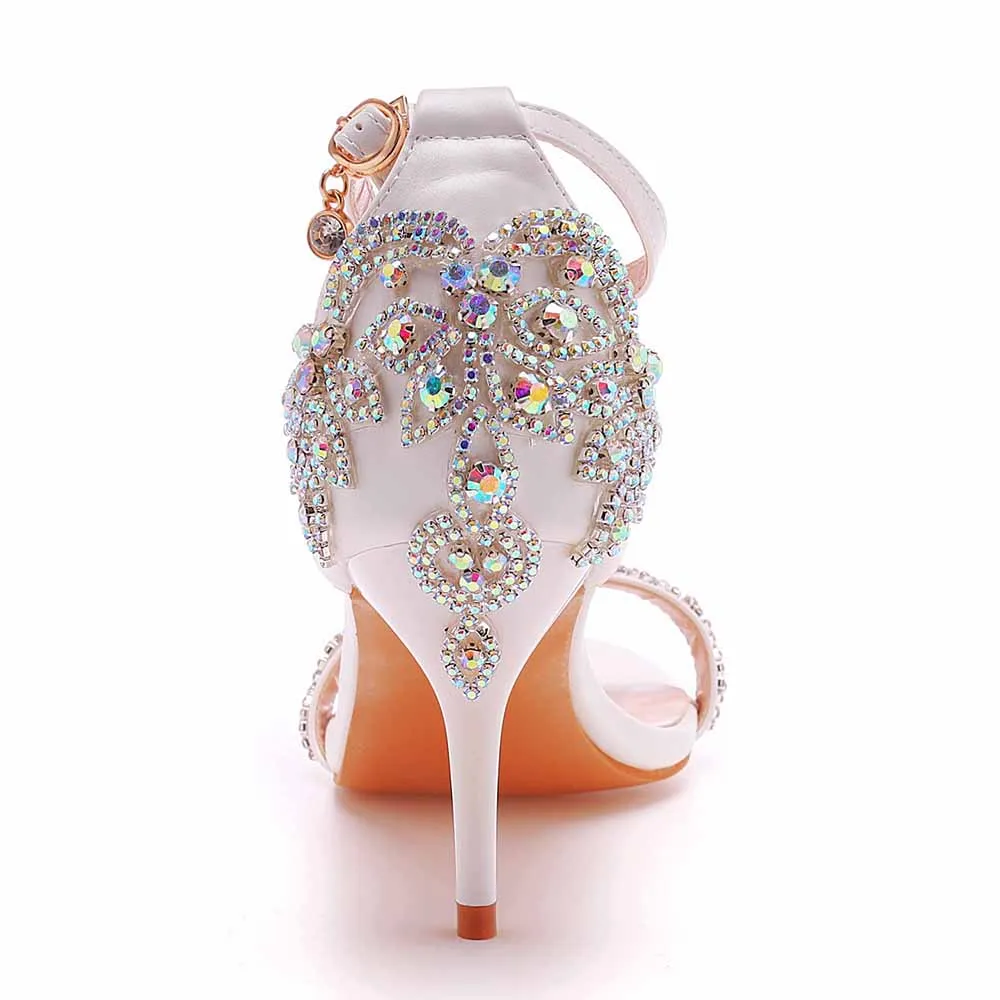 Womens Open Toe Ankle Strap High Heel Dress Party Pump Sandals