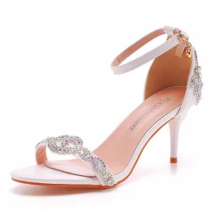 Womens Open Toe Ankle Strap High Heel Dress Party Pump Sandals