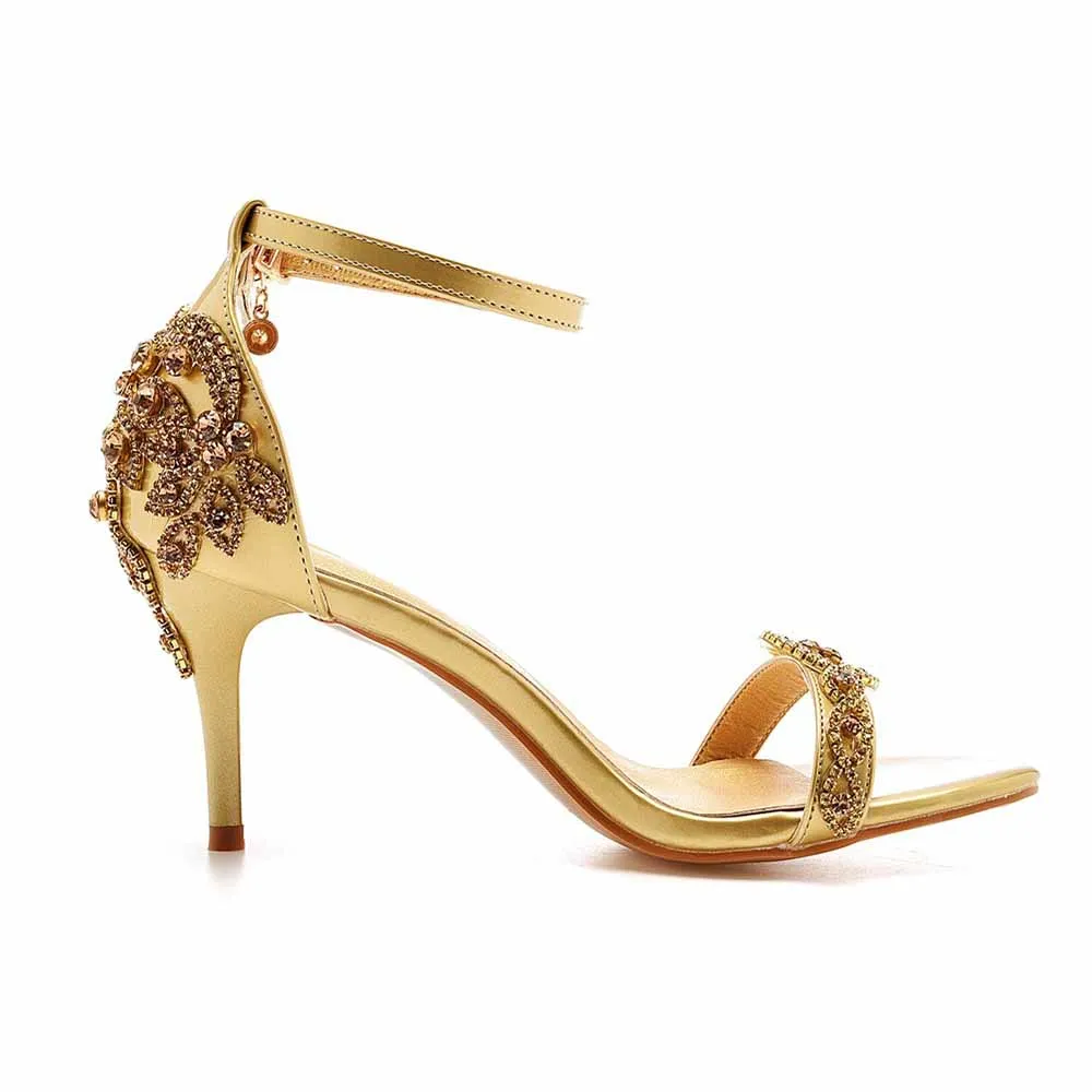 Womens Open Toe Ankle Strap High Heel Dress Party Pump Sandals