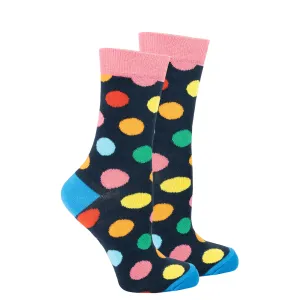 Women's Pink Sky Dot Socks