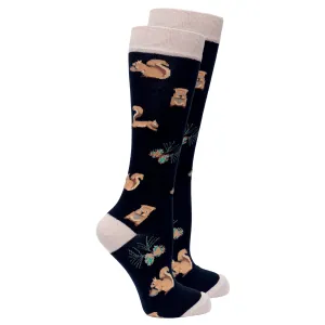Women's Squirrel Knee High Socks