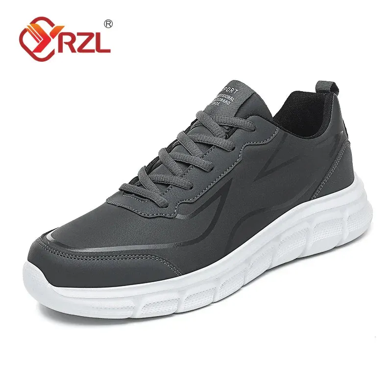 YRZL Black Waterproof Running Shoes for All-Weather Comfort