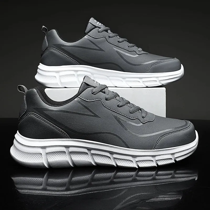 YRZL Black Waterproof Running Shoes for All-Weather Comfort