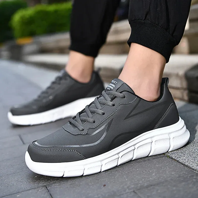 YRZL Black Waterproof Running Shoes for All-Weather Comfort