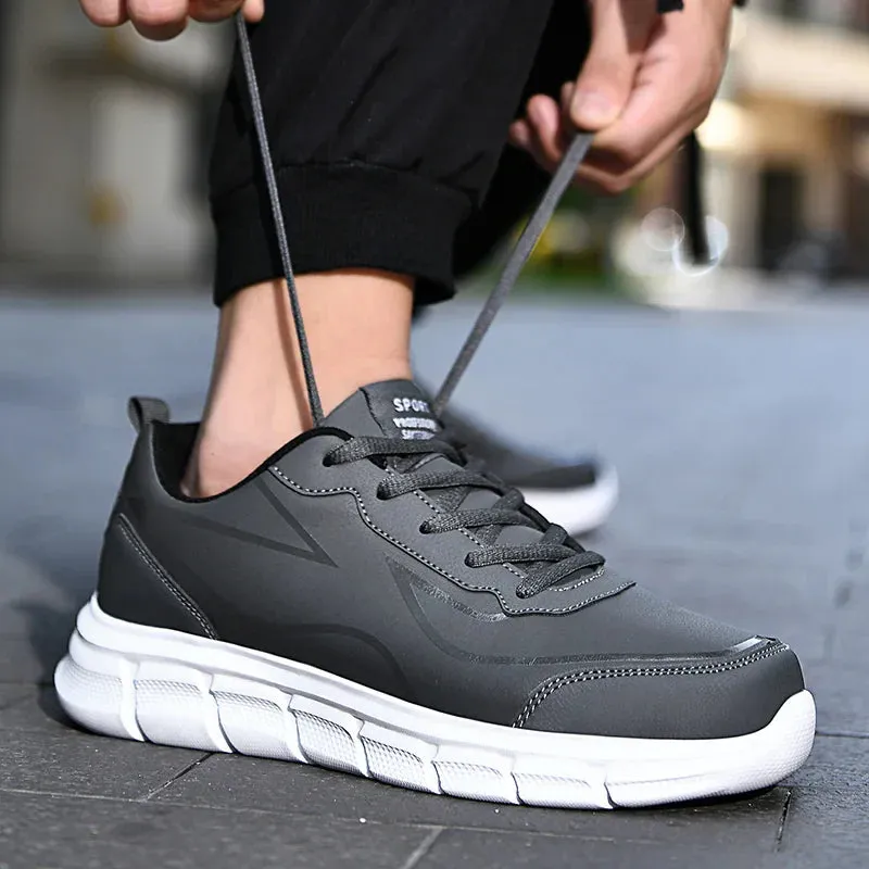 YRZL Black Waterproof Running Shoes for All-Weather Comfort