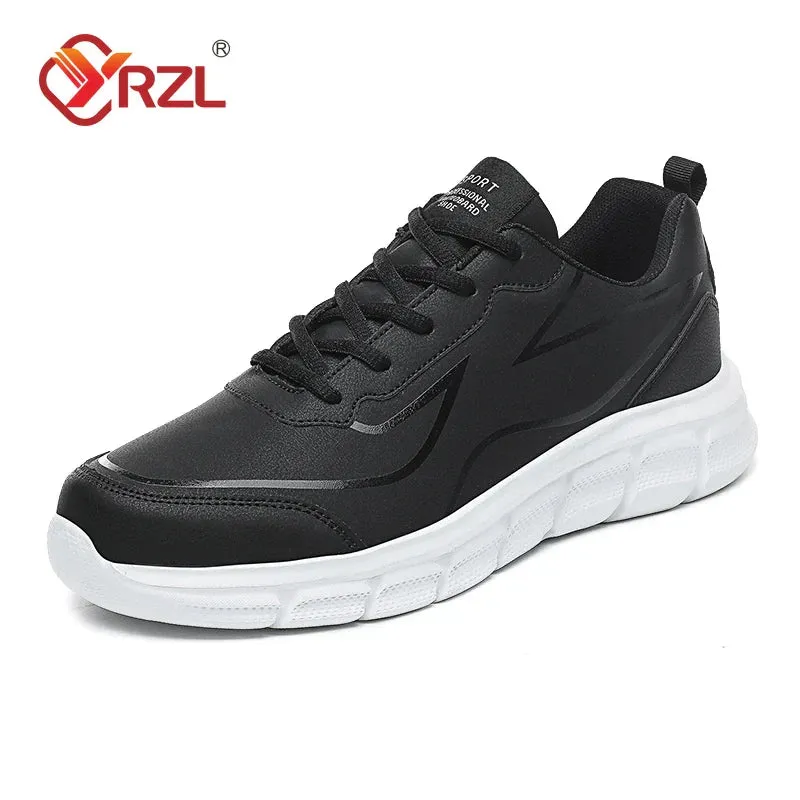YRZL Black Waterproof Running Shoes for All-Weather Comfort
