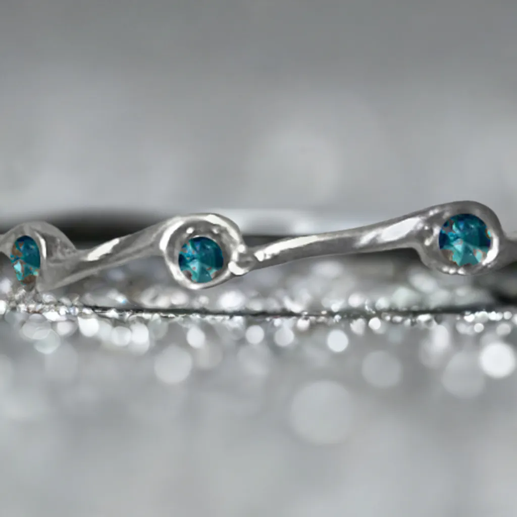Zircon Birthstone Stacker Ring